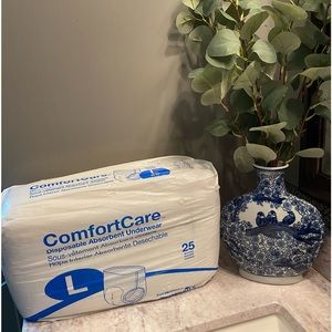 NEW IN PACKAGE—Comfort Care Disposable Underwear 25 Count Size L